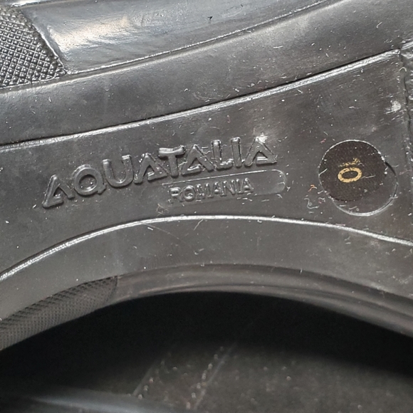 Aquatalia Suede Brown & Black Colorblock Pattern Riding Boots - Picture 9 of 9